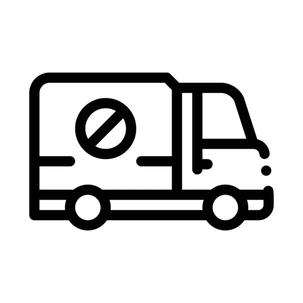 Uccidere camion icona vettoriale Outline Illustrazione — Vettoriale Stock