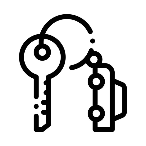 Autoschlüssel-Symbol-Vektor skizziert Abbildung — Stockvektor