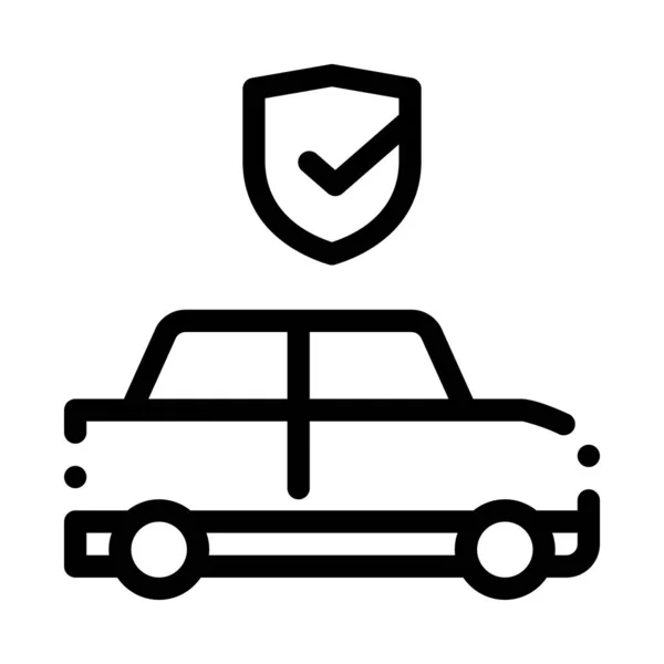 Parking Auto Confirmation Icon Vector Outline Illustration — Stock vektor