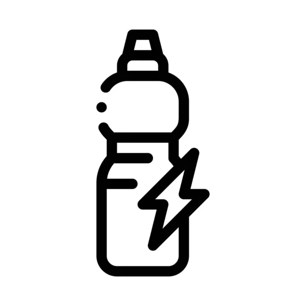 Energiegetränk in Flaschen-Icon-Vektorskizze Illustration — Stockvektor