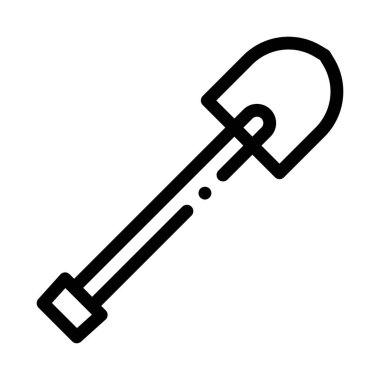 Sefer için Kamp Küreği Simgesi Vektör Tasviri