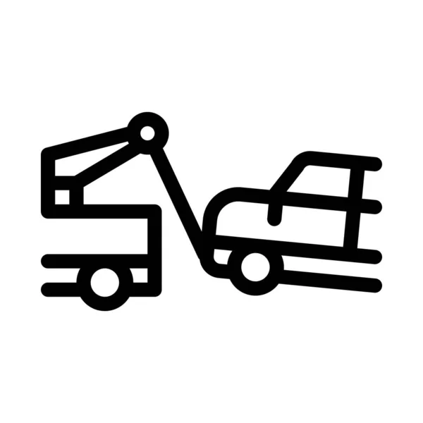 Flucht Maschine LKW Symbol Vektor Umriss Illustration — Stockvektor