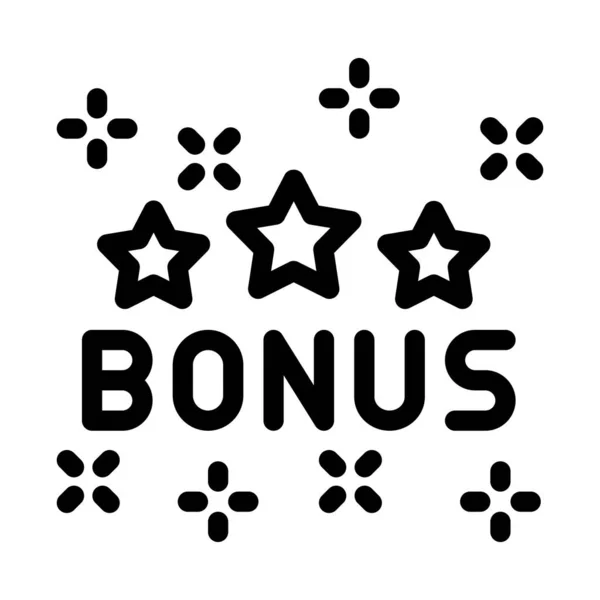 Bono Star Logo Icono Vector Esquema Ilustración — Vector de stock