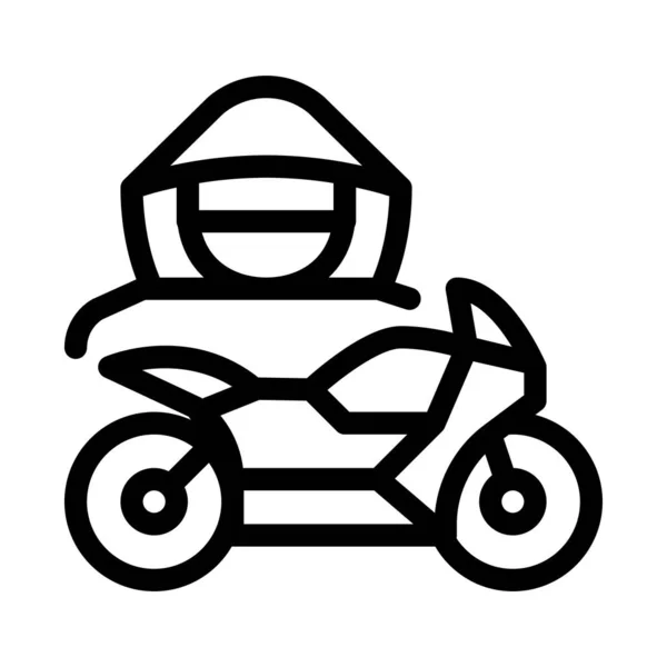 Motorrad Transport Fahrer Symbol Vektor Umriss Abbildung — Stockvektor