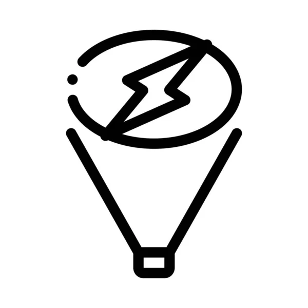 Flutlicht gibt Signal-Icon-Vektor-Umriss Illustration — Stockvektor