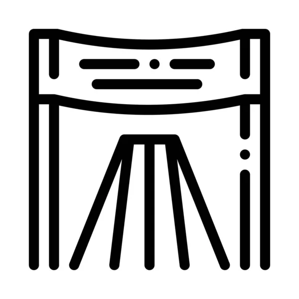 Sportowiec Krzesło Ikona wektor zarys ilustracja — Wektor stockowy
