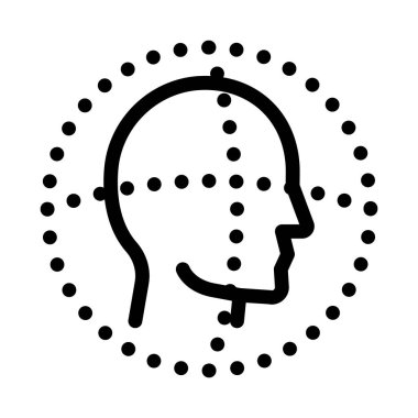 Baş Doğrulama Simgesi Vektör Taslağı Resmini Tara