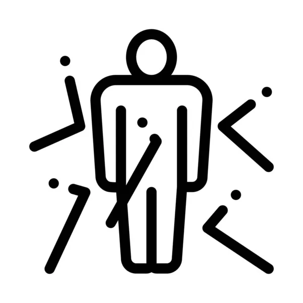 Kugelsichere person mann icon vektor skizze illustration — Stockvektor