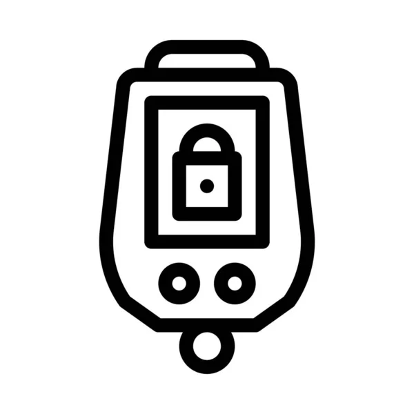 Ilustração segura do esboço do vetor do ícone do cadeado do alarme — Vetor de Stock