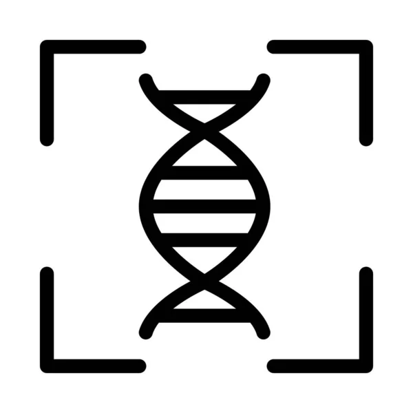 인간 DNA 테스트 아이콘 벡터 윤곽 설명 — 스톡 벡터