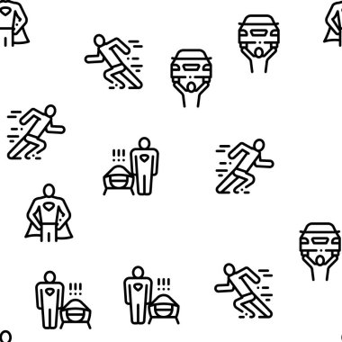 Süper Kahraman Kusursuz Desen Vektörü