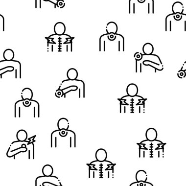 Vücut Ache Kusursuz Desen Vektörü