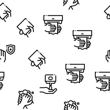 El Sağlıklı Hijyen Kusursuz Desen Vektörü