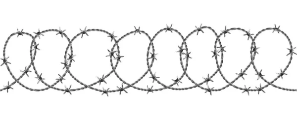 Naadloze patroon vector met prikkeldraad beveiliging hek — Stockvector