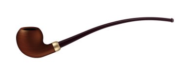 Tütün Piposu Klasik Duman Aracı Yan Görünüm Vektörü