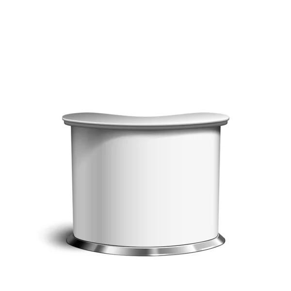 Table de comptoir, vecteur blanc de stand de tendance au détail — Image vectorielle
