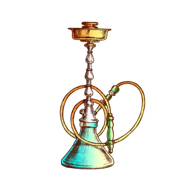 Fumar Hookah Lounge Café Herramienta Vintage Vector — Archivo Imágenes Vectoriales