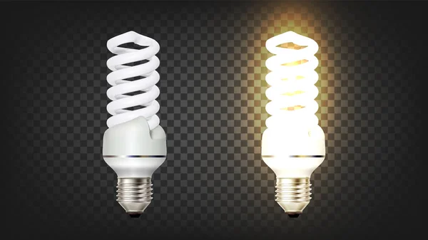 Lampe fluorescente compacte électrique Cfl vecteur — Image vectorielle
