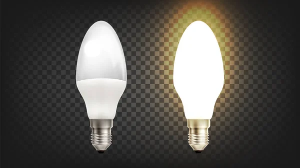 Energiesparen elektrisch leuchtenden LED-Lampenvektor — Stockvektor