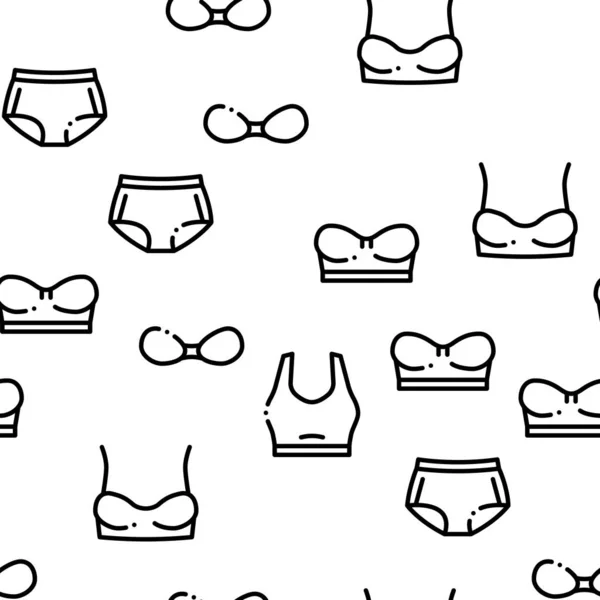 Lingerie bh 's slipje naadloze patroon vector — Stockvector