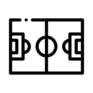 Futbol Sahası Simgesi Vektör Özeti Çizimi