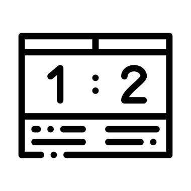 Futbol Skor Tablosu Simgesi Çizim Çizimi