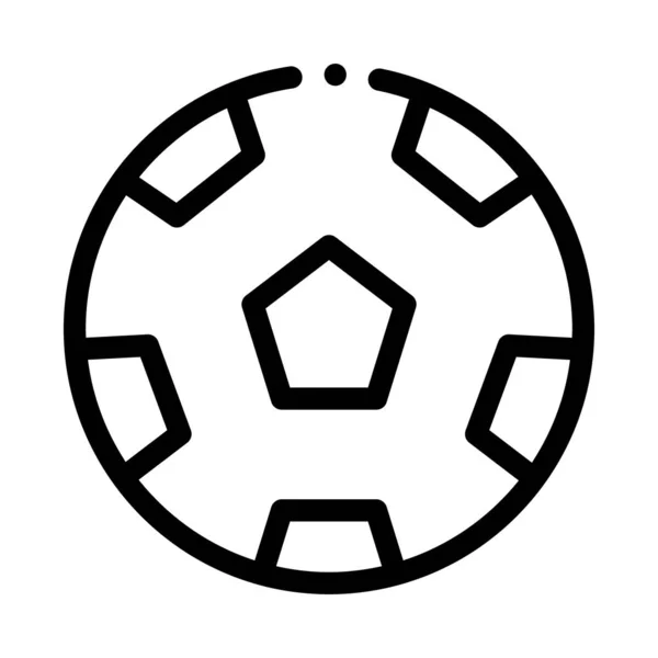 Футбол Граючий м'яч Векторна контурна ілюстрація — стоковий вектор