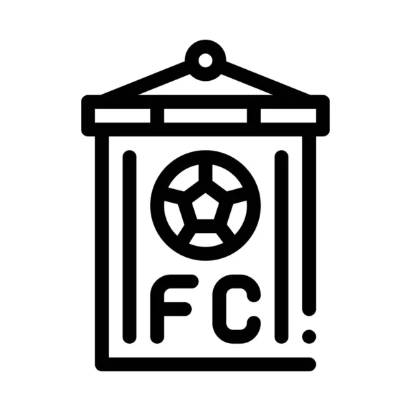 Ilustração do esboço do ícone da bandeira do comando do futebol — Vetor de Stock