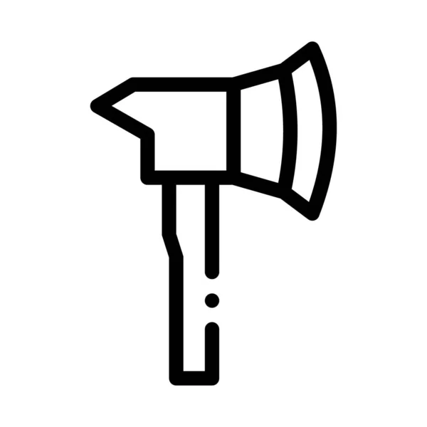 Firefighter Axe Hatchet Icon Outline Illustration — ストックベクタ