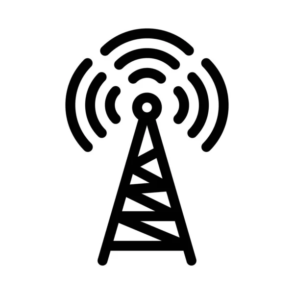 Radio Tower Antenna Εικονίδιο περίγραμμα εικονογράφηση — Διανυσματικό Αρχείο