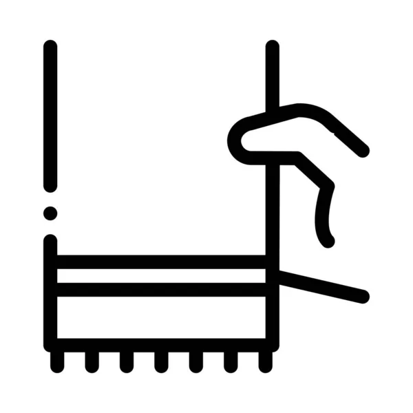 Handgreep stof servet pictogram contouren illustratie — Stockvector