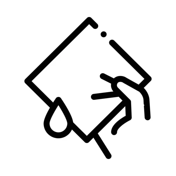Hand Holding Servet Icon Outline Illustratie — Stockvector