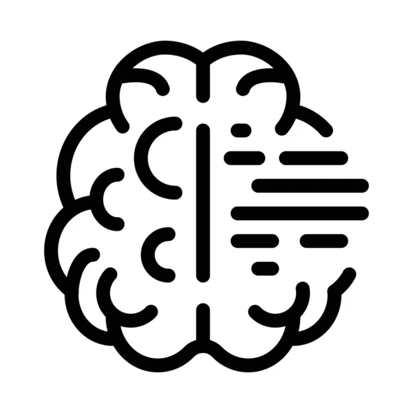 Illustrazione del profilo dell'icona della salute mentale del cervello — Vettoriale Stock