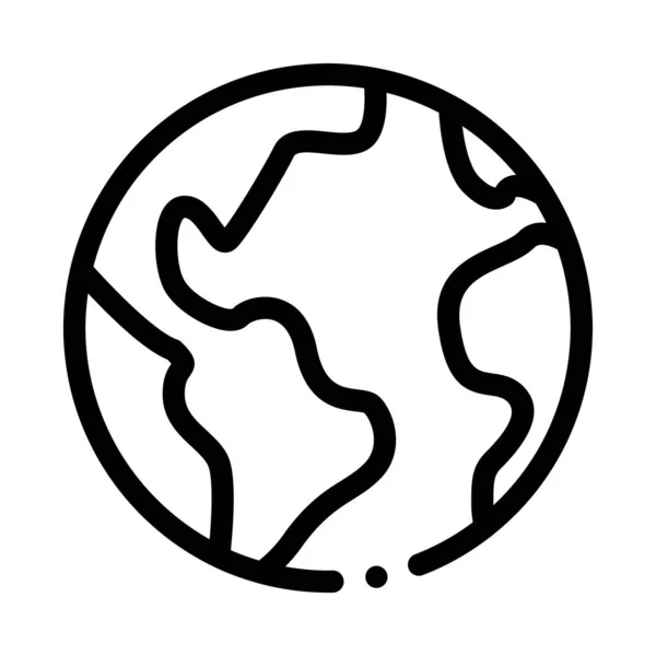 Planet Earth Globe ikon vázlat illusztráció — Stock Vector