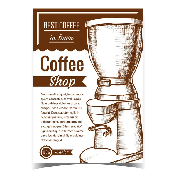 Espresso Energy Drink Brew Machine Banner Vector — Vector de stock