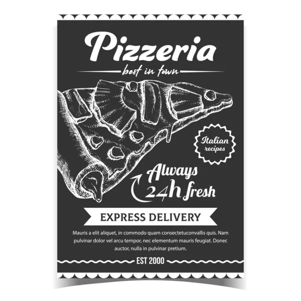 Pizza Italian Recipes Restaurant Banner Vector — Stock Vector