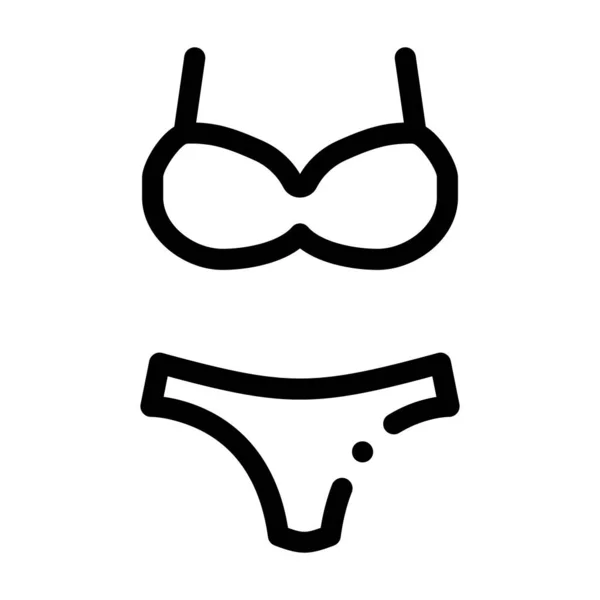 Schwimmanzug Symbol Vektor Umriss Illustration — Stockvektor