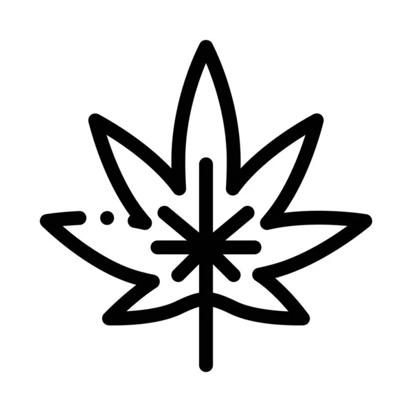 Ikona vektoru Ikona listu rostliny konopí — Stockový vektor