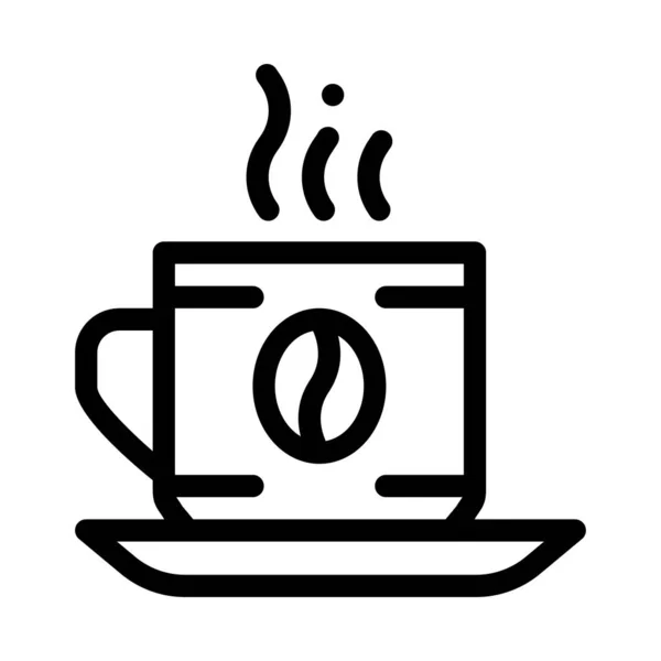 Filiżanka kawy Drink Ikona wektora zarys ilustracji — Wektor stockowy