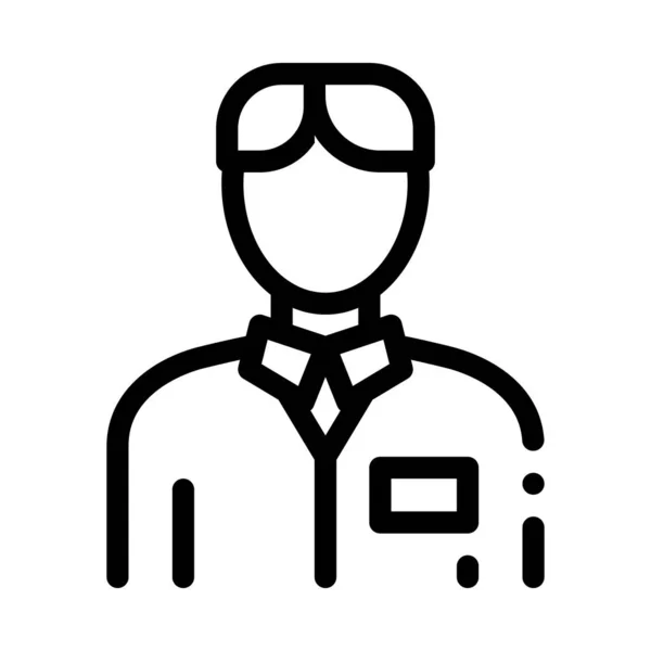 Ilustração do esboço do vetor do ícone da silhueta da enfermeira —  Vetores de Stock