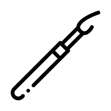 Bıçak Simgesi Vektör Özeti İllüstrasyonu Dikiliyor