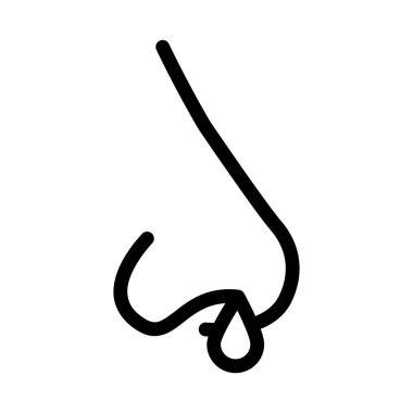 Koşan Burun Simgesi Vektör Özeti Çizimi