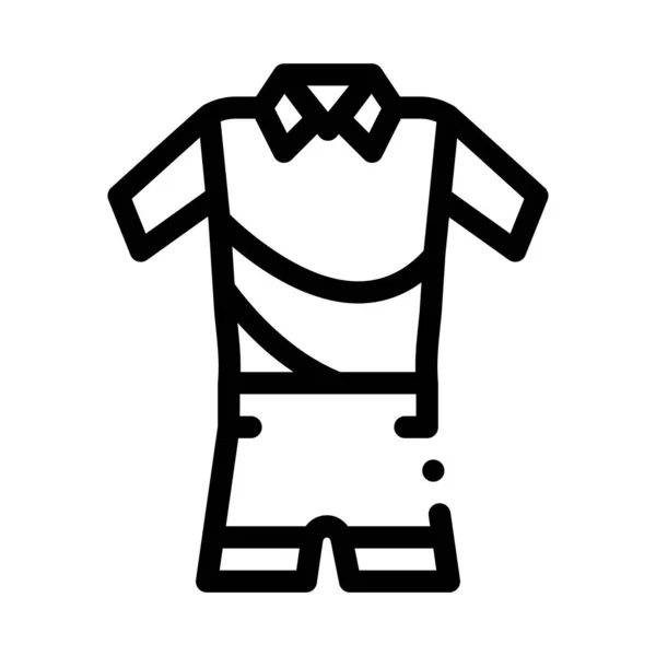 Hombre traje deportivo Icono Vector Esquema Ilustración — Vector de stock