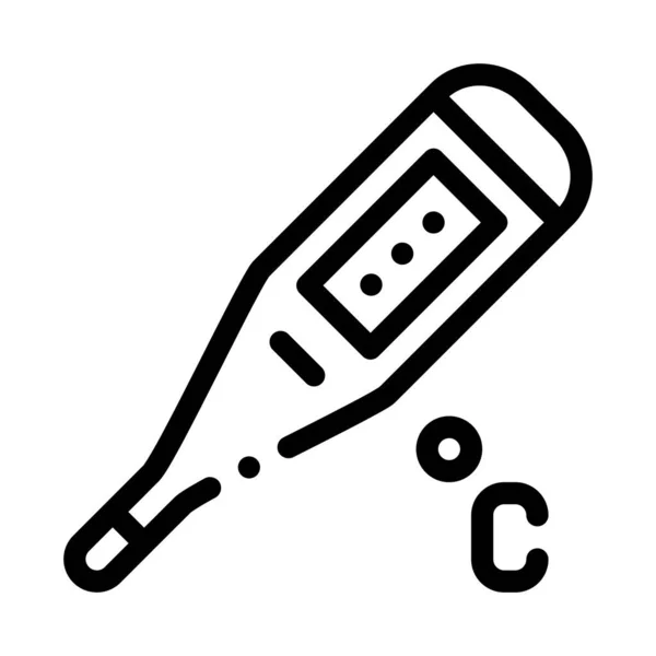 Ilustração do esboço do vetor do ícone da ferramenta do termômetro — Vetor de Stock