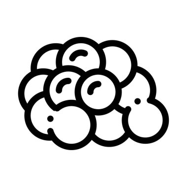 Somon Havyarı Simgesi Vektör Özeti İllüstrasyonu