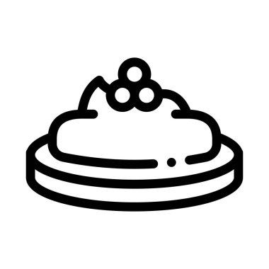 Cracker Simgesi Üzerinde Havyar Vektör Özeti Çizimi