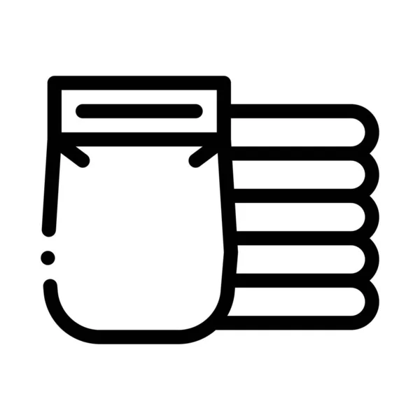Illustrazione del profilo vettoriale dell'icona del mucchio dei pannolini — Vettoriale Stock