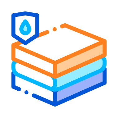 Su geçirmez malzeme sunta vector Line simgesi