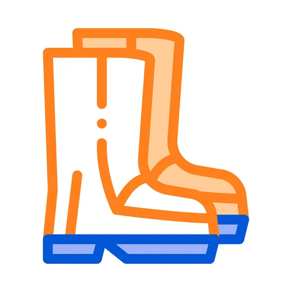 防水材料胶靴鞋矢量图标 — 图库矢量图片