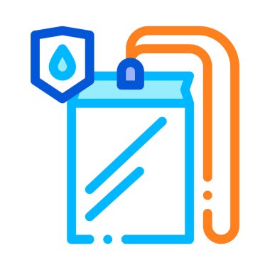 Su Geçirmez Malzeme Şey Cover Vektör Hattı Simgesi